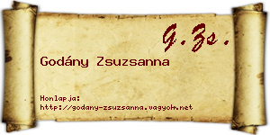 Godány Zsuzsanna névjegykártya